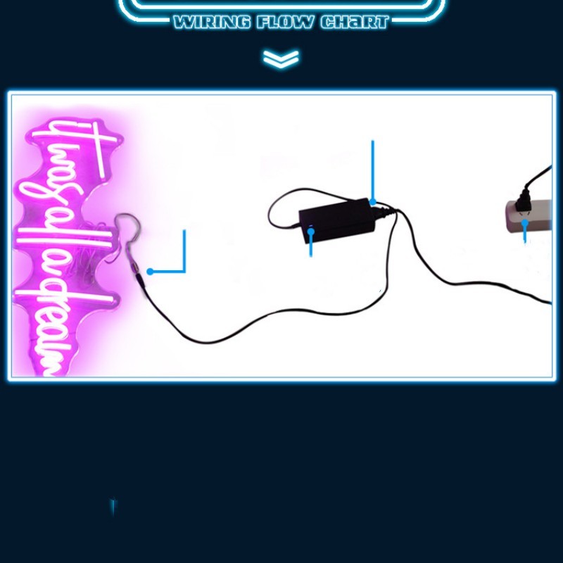 Colorful custom neon letter