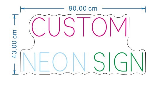 Colorful custom neon letter