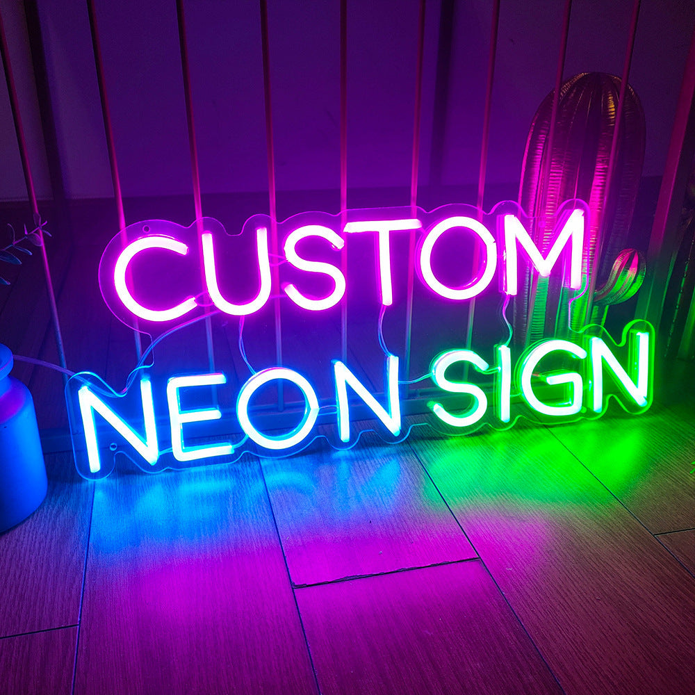 Colorful custom neon letter