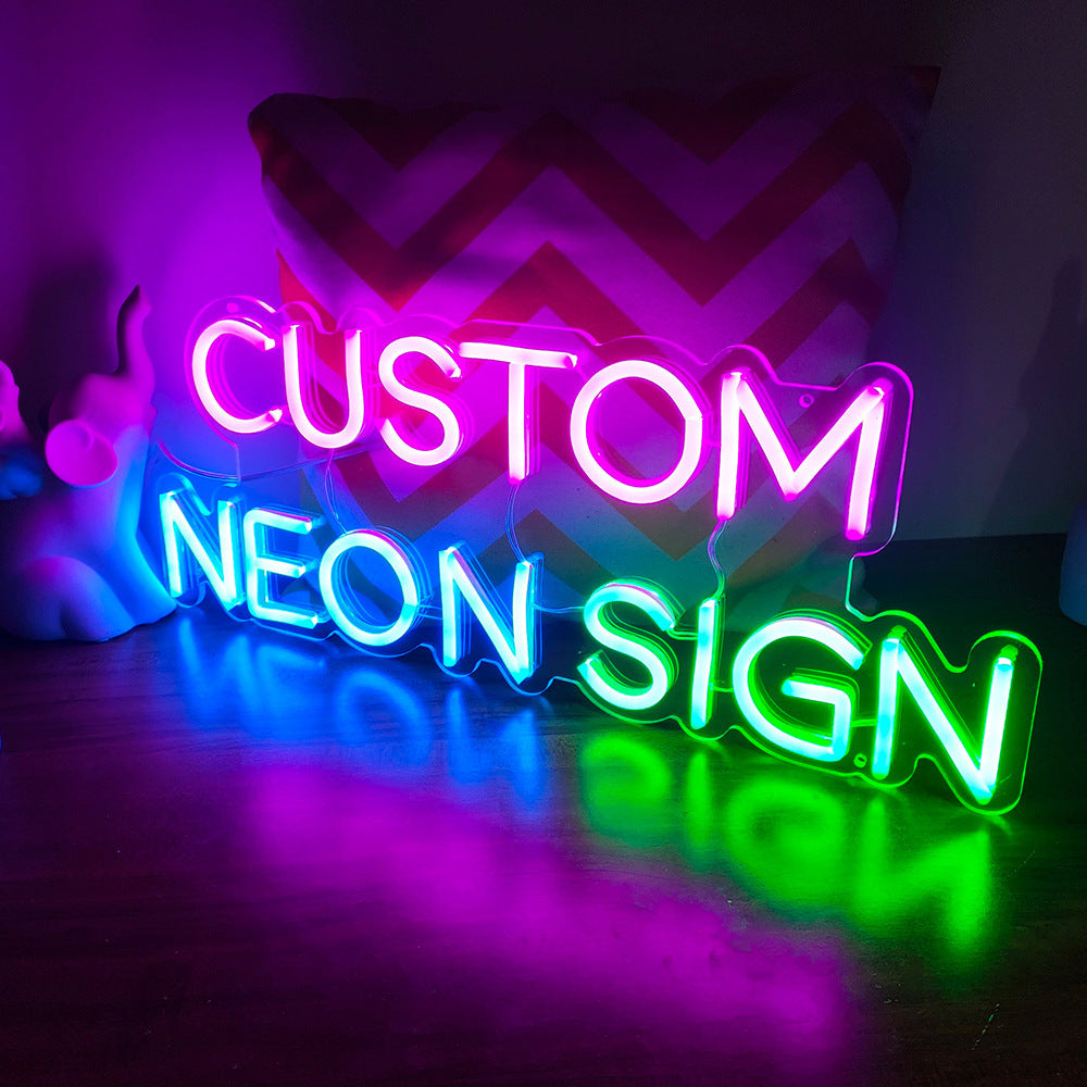 Colorful custom neon letter