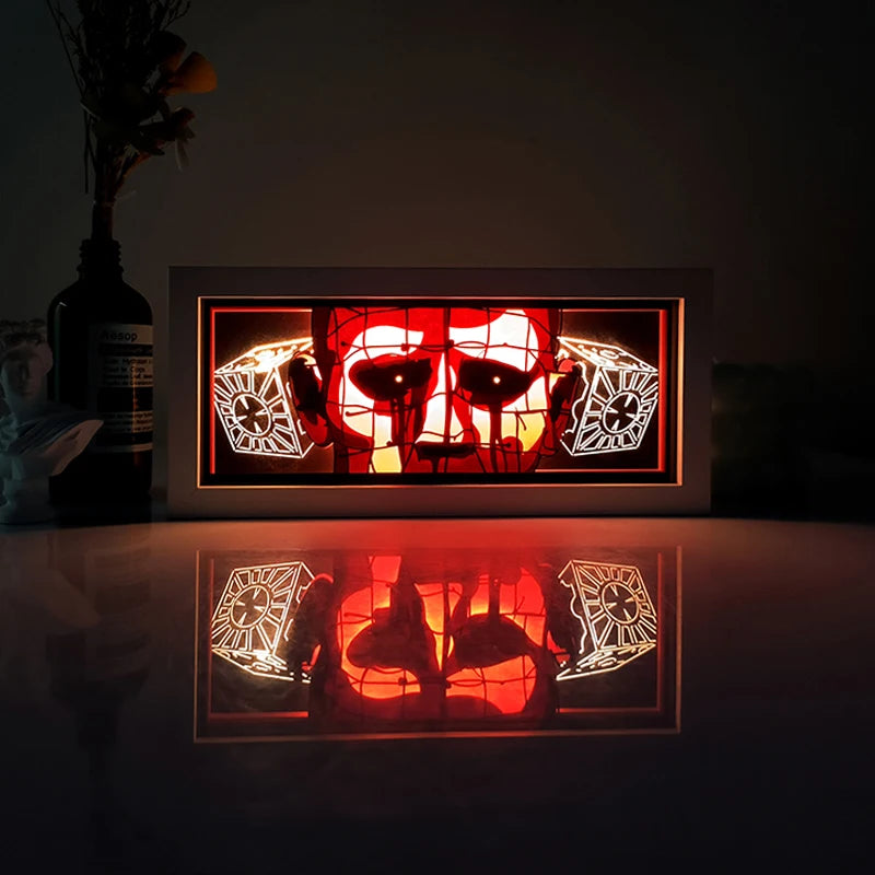 Anime Series Demon Slayer paper-cut light atmosphere light colorful light box room bedroom night light remote control