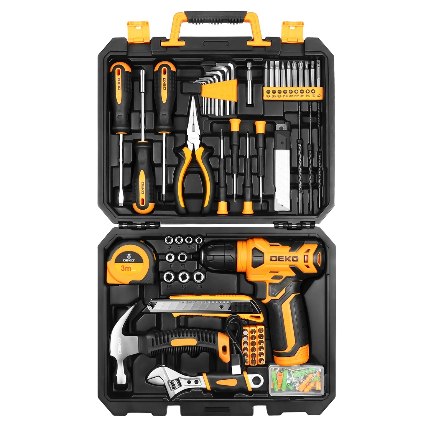 DEKO 126Pcs Power Tool Combo Kits