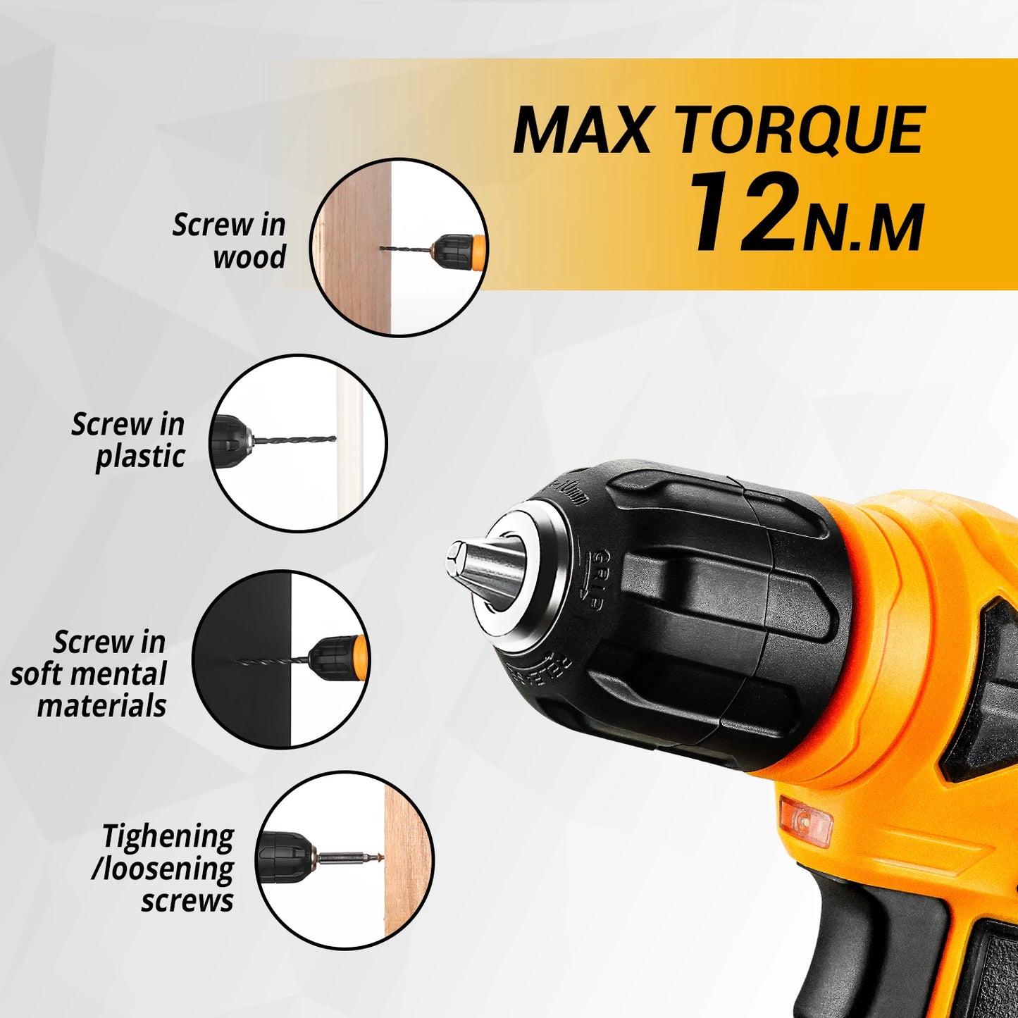 DEKO 126Pcs Power Tool Combo Kits