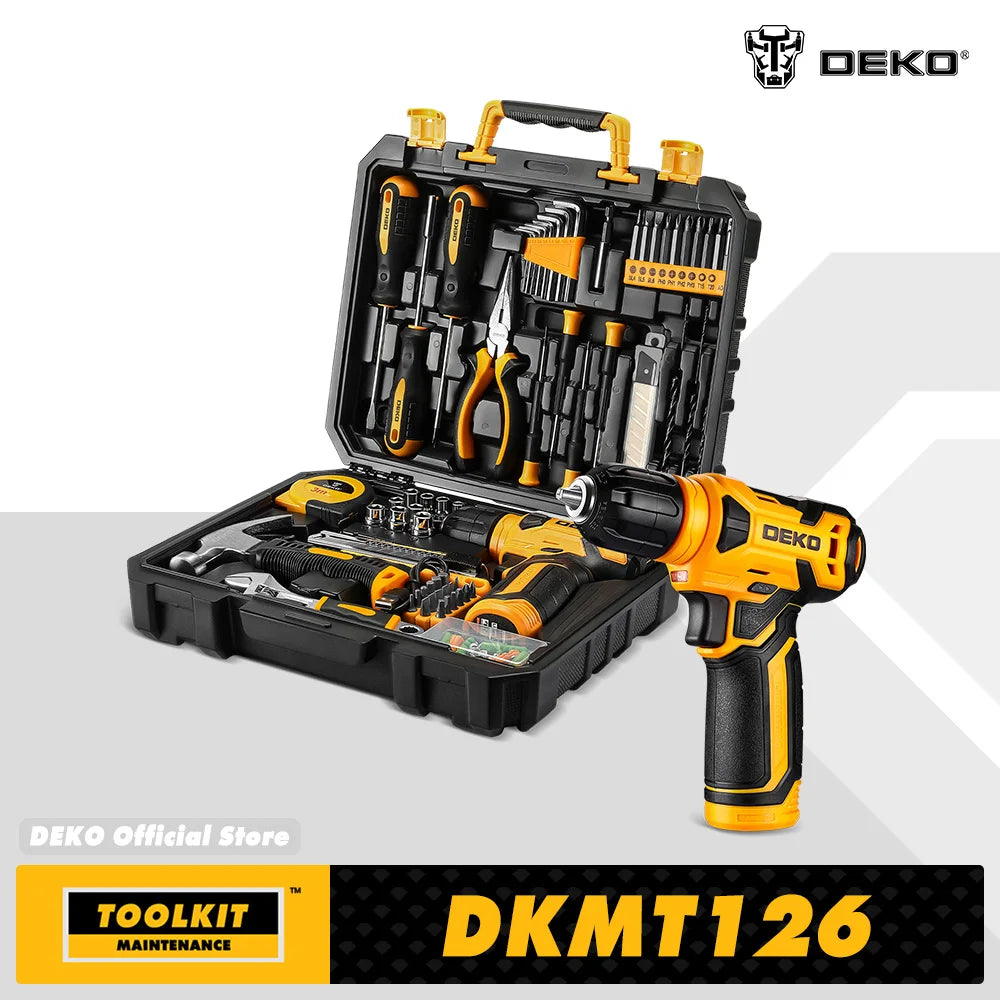 DEKO 126Pcs Power Tool Combo Kits