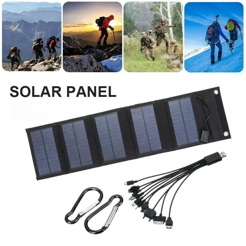 Foldable Solar Panel 5V 12W USB Solar Cell Portable Folding Waterproof Solar Panel Charger Outdoor Mobile Power Battery Charger