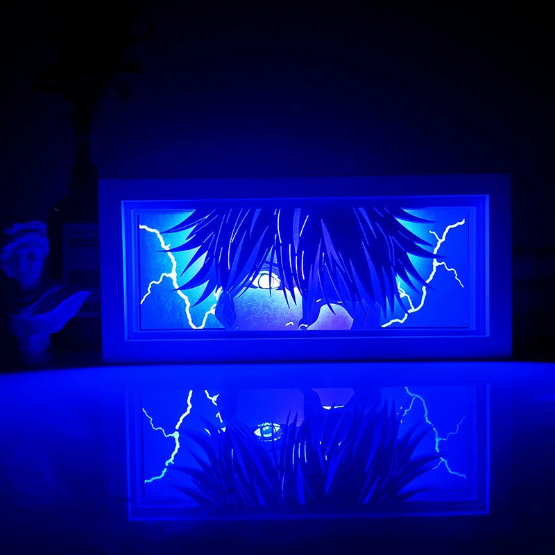 Anime Series Demon Slayer paper-cut light atmosphere light colorful light box room bedroom night light remote control
