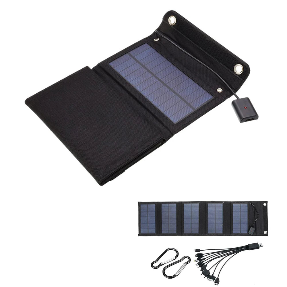 Foldable Solar Panel 5V 12W USB Solar Cell Portable Folding Waterproof Solar Panel Charger Outdoor Mobile Power Battery Charger