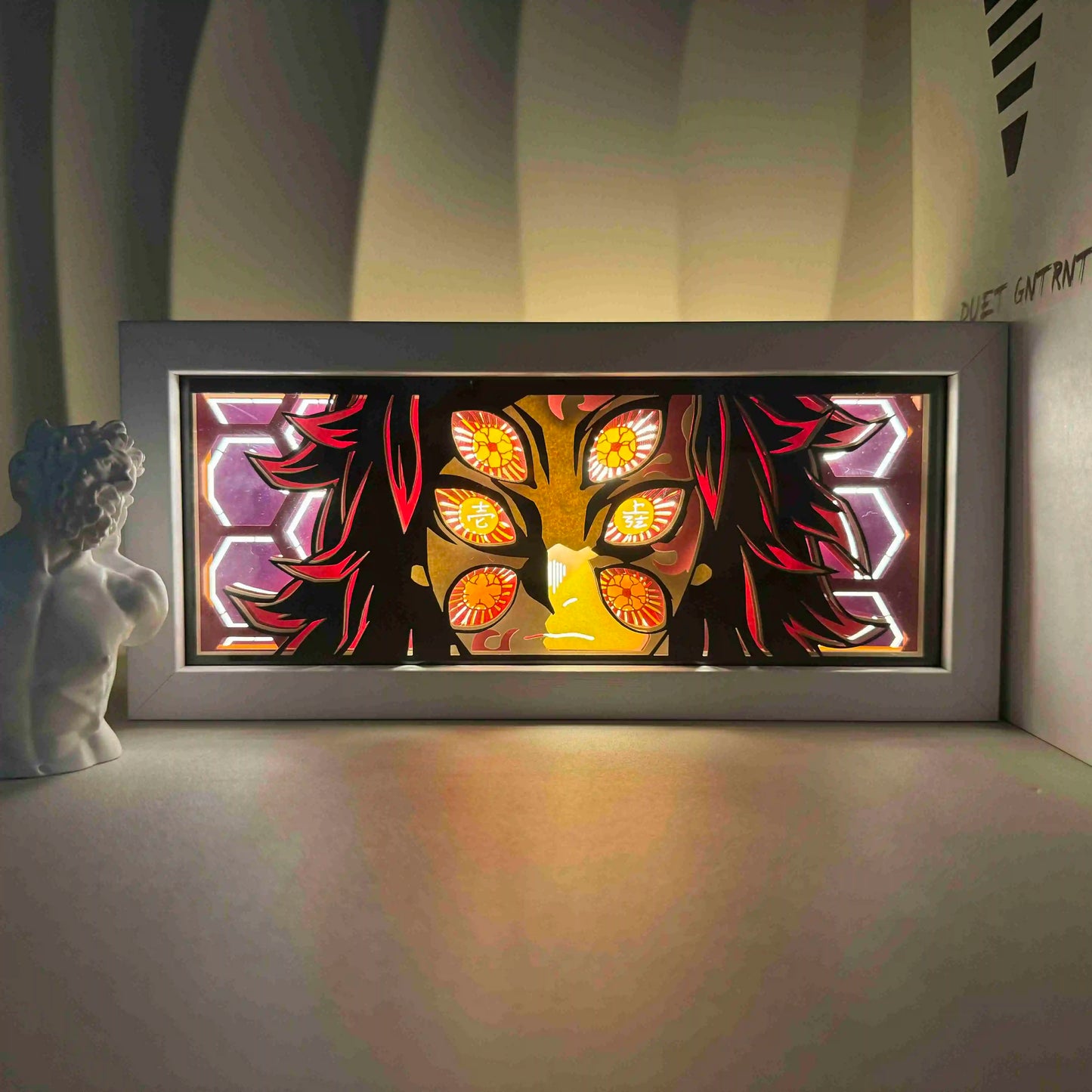 Anime Series Demon Slayer paper-cut light atmosphere light colorful light box room bedroom night light remote control