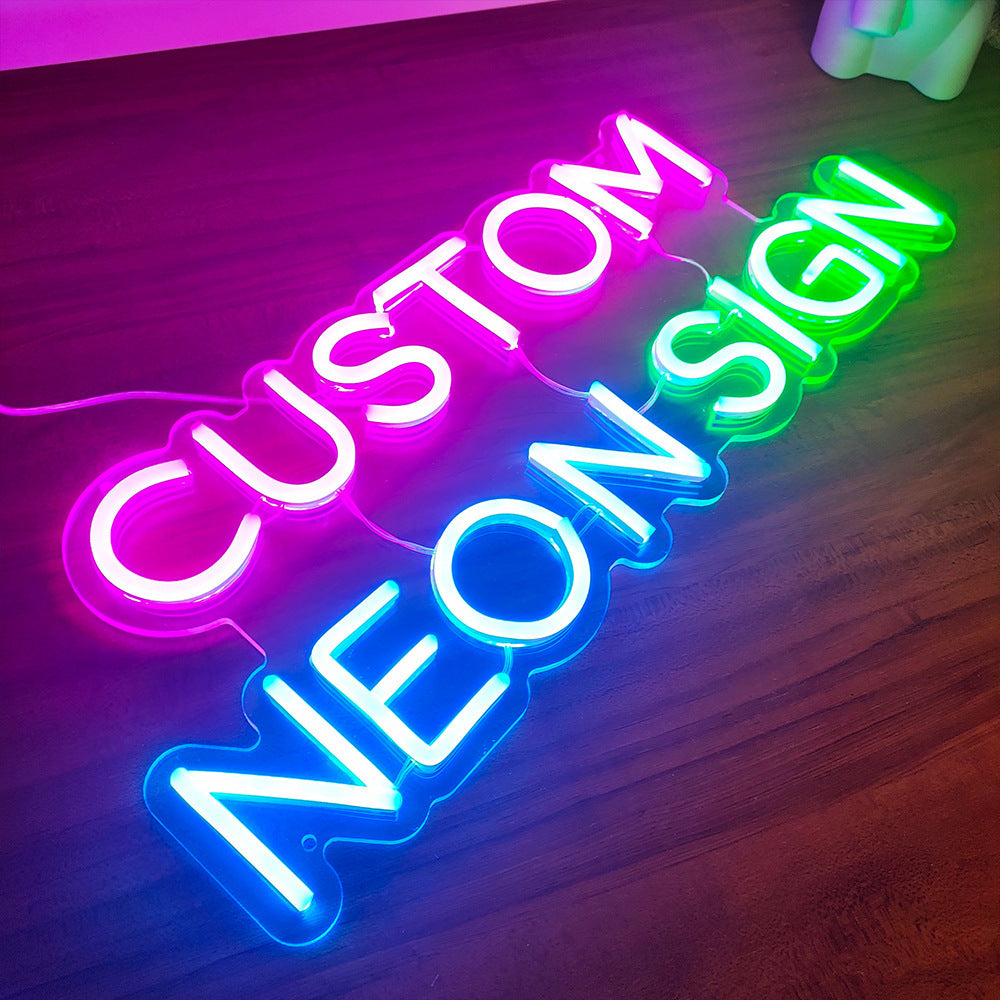 Colorful custom neon letter