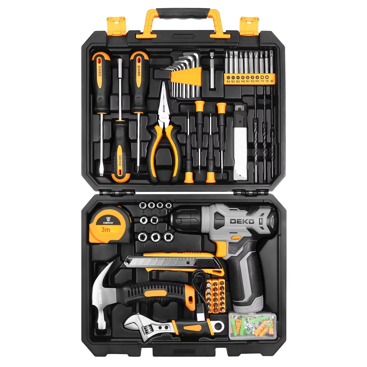 DEKO 126Pcs Power Tool Combo Kits