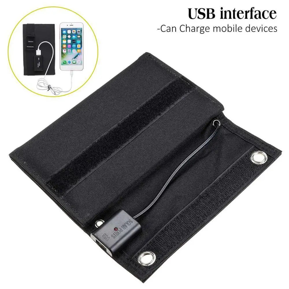 Foldable Solar Panel 5V 12W USB Solar Cell Portable Folding Waterproof Solar Panel Charger Outdoor Mobile Power Battery Charger