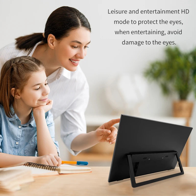 HGFRTEE 15.6inch Portable Monitor FHD-IPS Panel Second Screen for Laptop Gaming Extended Display with Type C HDMI