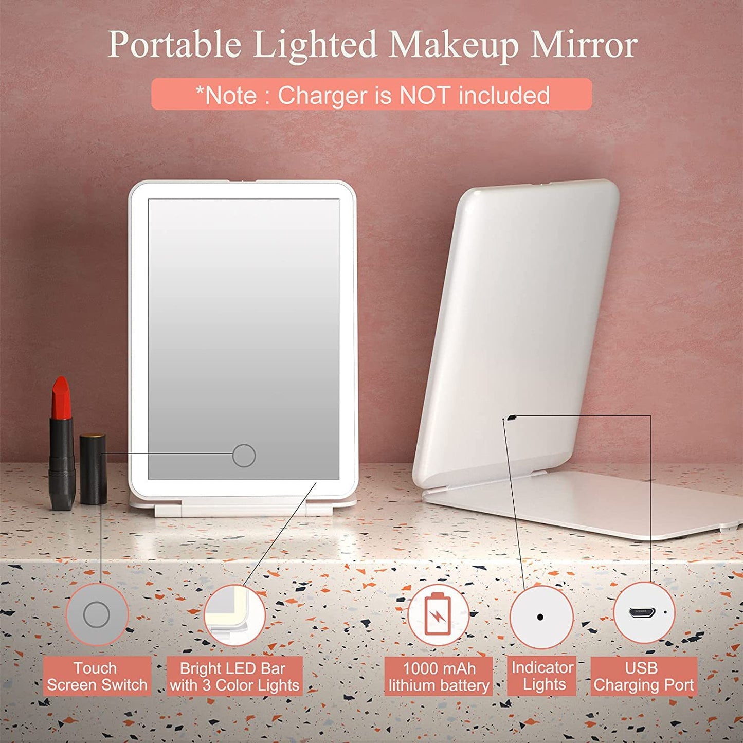 led mirror handbag